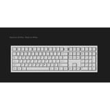 Keychron Cherry Profile Double - Shot PBT Full Set Keycaps - Black on White - Bow Wit, 218 stuks
