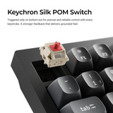 Keychron V6 Ultra 8K Wireless Custom Mechanical Keyboard Zwart, US lay-out (QWERTY), Keychron Silk POM Brown, 100%, 100%, RGB, Hot swap, 2.4 GHz / Bluetooth 5.3 / USB-C