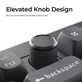 Keychron V6 Ultra 8K Wireless Custom Mechanical Keyboard Zwart, US lay-out (QWERTY), Keychron Silk POM Brown, 100%, 100%, RGB, Hot swap, 2.4 GHz / Bluetooth 5.3 / USB-C