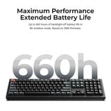 Keychron V6 Ultra 8K Wireless Custom Mechanical Keyboard, toetsenbord Zwart, US lay-out, Keychron Silk POM Brown, 100%, RGB, Hot swap, 2.4 GHz / Bluetooth 5.3 / USB-C