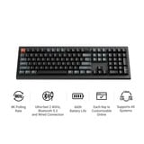 Keychron V6 Ultra 8K Wireless Custom Mechanical Keyboard, toetsenbord Zwart, US lay-out, Keychron Silk POM Brown, 100%, RGB, Hot swap, 2.4 GHz / Bluetooth 5.3 / USB-C