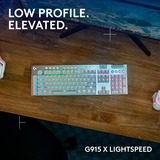 Logitech G915 X LIGHTSPEED Low-Profile Wireless Gaming Keyboard Wit, US-International, GL Tactile, Double-Shot PBT, RGB, LIGHTSPEED draadloos / Bluetooth / USB-C