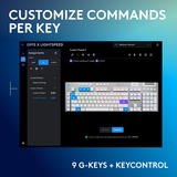 Logitech G915 X LIGHTSPEED Low-Profile Wireless Gaming Keyboard Wit, US-International, GL Tactile, Double-Shot PBT, RGB, LIGHTSPEED draadloos / Bluetooth / USB-C