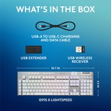 Logitech G915 X LIGHTSPEED Low-Profile Wireless Gaming Keyboard Wit, US-International, GL Tactile, Double-Shot PBT, RGB, LIGHTSPEED draadloos / Bluetooth / USB-C