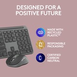 Logitech MK950 Signature Slim draadloze desktopset Grafiet, US-International lay-out (QWERTY), 400 - 4000 dpi