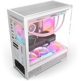 NZXT S5 RGB midi tower behuizing Wit | 2x USB-A | 1x USB-C | RGB | Tempered Glass