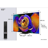 TCL 65MSQLED85L SQD-Mini LED 4K Ultra HD Smart TV 65" Zwart, 4x HDMI, USB-A, LAN, WiFi 5, BlueTooth