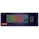 Trust GXT 832 Thado Draadloze set desktopset Zwart, US lay-out (QWERTY), 80% (TKL), RGB, 800 - 6.400 dpi