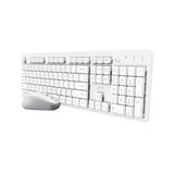 Trust Ody II Draadloos Toetsenbord en Muis Set desktopset Wit, US lay-out (QWERTY), 100%, Stille Toetsen