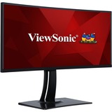 ViewSonic VP3881a Pantone gevalideerde monitor met docking station 38" Curved UltraWide  Zwart, 2x HDMI, 1x Displayport, USB-A, USB-B, USB-C, LAN, audio