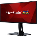 ViewSonic VP3881a Pantone gevalideerde monitor met docking station 38" Curved UltraWide  Zwart, 2x HDMI, 1x Displayport, USB-A, USB-B, USB-C, LAN, audio