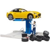 bruder bworld Car Service Centre + BRUDER Roadster Speelgoedvoertuig 62112