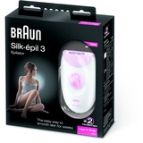 Braun Silk-épil 3 3270 Legs & body epilator Wit/Framboos