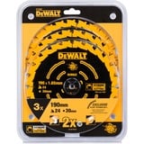 DEWALT Cirkelzaagbladenset DT10399-QZ 3x 190 mm