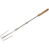 Petromax Kampvuurspiesen Gebogen ls2 | 2 stuks Zilver/houtkleur, Campfire Skewer | Uitschuifbaar | Max. lengte: 91 cm