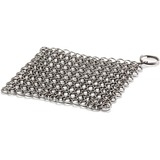 Petromax Ringreiniger voor gietijzer en smeedijzer (scrub) | 12,5 x 12,5 cm grill reinigingsborstel Roestvrij staal, Chain Mail Cleaner for Cast and Wrought Iron | Made from Stainless Steel | RVS