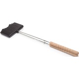 Petromax Waffle Iron wf-iron bakvorm Zwart/houtkleur