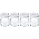 Steba Yoghurtpotjes, voor yoghurtmaker JM 3 glas Transparant/wit, 8 stuks