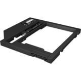 ICY BOX IB-AC649 inbouwframe Zwart, Adapter voor 2,5" HDD/SSD in laptop DVD bay