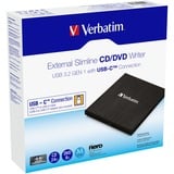 Verbatim Externe slimline CD-DVD brander externe dvd-brander USB-C