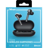 Trust Nika Touch Bluetooth Wireless Earphones hoofdtelefoon Zwart, 23554, Bluetooth