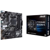 ASUS PRIME B550M-K socket AM4 moederbord Zwart/wit, RAID, Gb-LAN, Sound, µATX