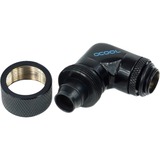 Alphacool 16/10 compression fitting 90° draaibaar G1/4 verbinding Zwart