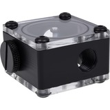 Alphacool Eisflügel doorstroomindicator G1/4 square doorstroommeter Zwart