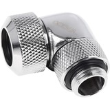 Alphacool Eiszapfen 13mm HardTube compressiefitting 90° draaibaar verbinding Chroom