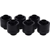 Alphacool Eiszapfen 16/10mm Compression Fitting verbinding Zwart, 6 stuks