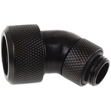 Alphacool Eiszapfen 16mm HardTube compressiefitting 45° draaibaar G1/4" verbinding Zwart