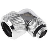 Alphacool Eiszapfen 16mm HardTube compressiefitting 90° draaibaar verbinding Chroom