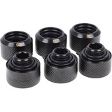 Alphacool Eiszapfen 16mm HardTube compression fitting G1/4" - sixpack schroevenset Zwart
