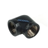 Alphacool HF L- connector 2 x G1/4 verbinding Zwart
