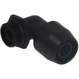 Alphacool HF compression fitting TPV Metall - 90° rotatable 12,7/7,6mm verbinding Zwart