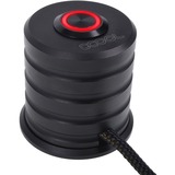 Alphacool Powerbutton met push-button 19mm red lighting - deep black schakelaar Zwart, Rode LED