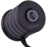 Alphacool Powerbutton met push-button 19mm red lighting - deep black schakelaar Zwart, Rode LED