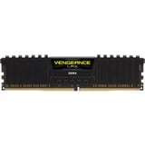 Corsair 16 GB DDR4-2400 Kit werkgeheugen Zwart, CMK16GX4M2A2400C16, Vengeance LPX, XMP