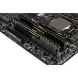 Corsair 16 GB DDR4-2400 Kit werkgeheugen Zwart, CMK16GX4M2A2400C16, Vengeance LPX, XMP