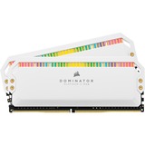 Corsair 16 GB DDR4-3600 Kit werkgeheugen Wit, CMT16GX4M2C3600C18W, Dominator Platinum RGB, XMP 2.0