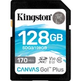 Kingston Canvas Go! Plus SDXC 128 GB geheugenkaart Zwart, UHS-I U3, Class 10, A2