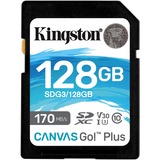 Kingston Canvas Go! Plus SDXC 128 GB geheugenkaart Zwart, UHS-I U3, Class 10, A2