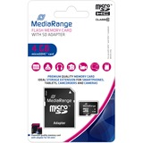MediaRange microSDHC 4 GB geheugenkaart Zwart, Class 10, incl. SD-Adapter