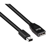 Club 3D Mini DisplayPort - DisplayPort 1.4 (Female) verlengkabel, 1m Zwart, CAC-1121