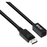 Club 3D Mini-DisplayPort naar DisplayPort 1.4 (male) verlengkabel Zwart, 1 meter