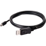 Club 3D Mini DisplayPort to Displayport 1.4 HBR3 Cable, 2m kabel Zwart, CAC-1115