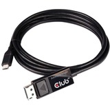 Club 3D USB-C naar DisplayPort 1.4 kabel Zwart, 1,8 meter