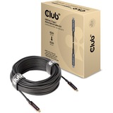 Club 3D USB Gen 2 Type C Active Optical Cable A/V Unidirectional M/M, 20 m kabel Zwart