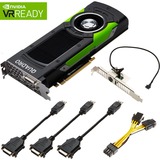 PNY NVIDIA Quadro P6000 grafische kaart DVI, 4x DisplayPort, Stereo, SLI