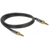 DeLOCK Stereokabel 3,5 mm 3 Pin-stekker > 3,5 mm 3 Pin-stekker Zwart